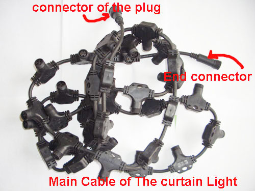 main cables LED curtain
